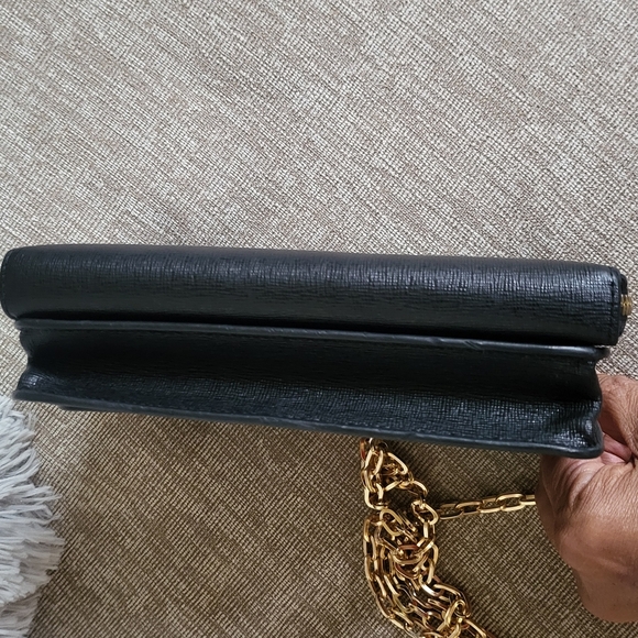 Furla Black and Gold Crossbody Bag with Aftermarket Chain - Picture 14 of 14